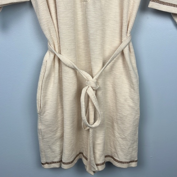 Promesa NWT large one piece ribbed tie belt exposed seam one piece button romper - Picture 4 of 11